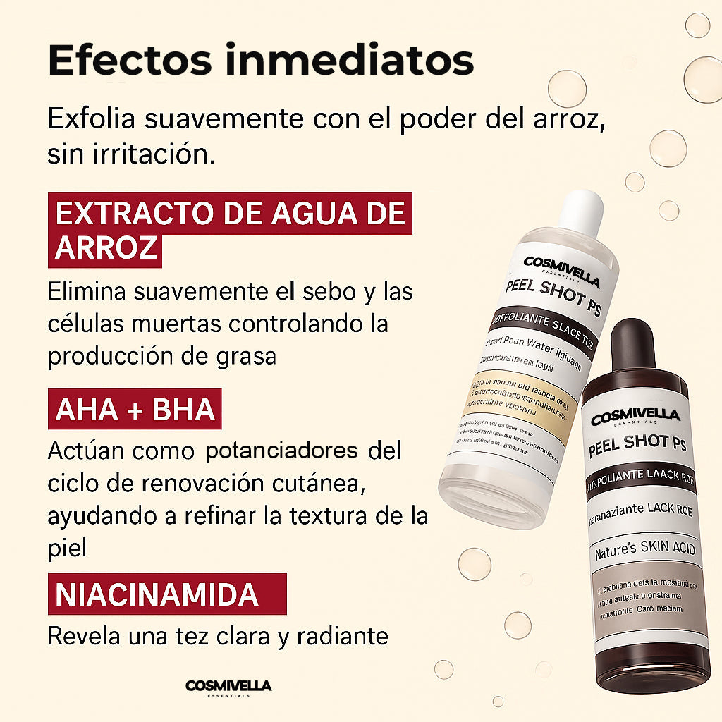 Dúo de Ampollas de Arroz Peel Shot Glow