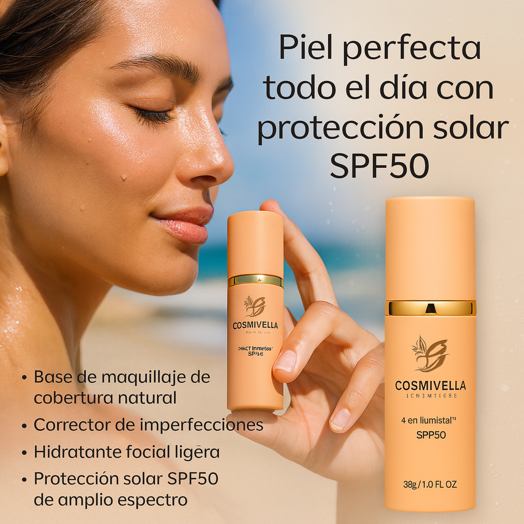 Base de Maquillaje 4 en 1 SPF50+ Viral en Tik Tok